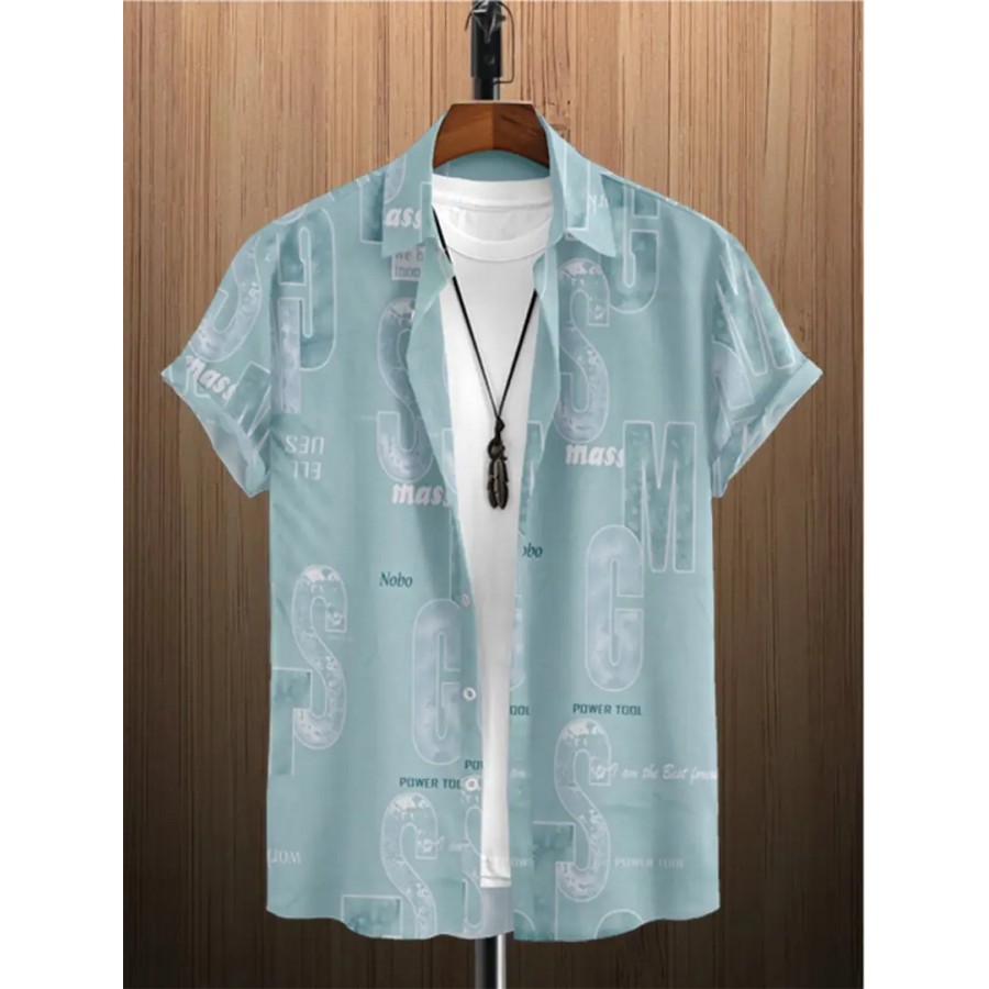 Trendy Cotton Blend Printed Casual Shirts For Men