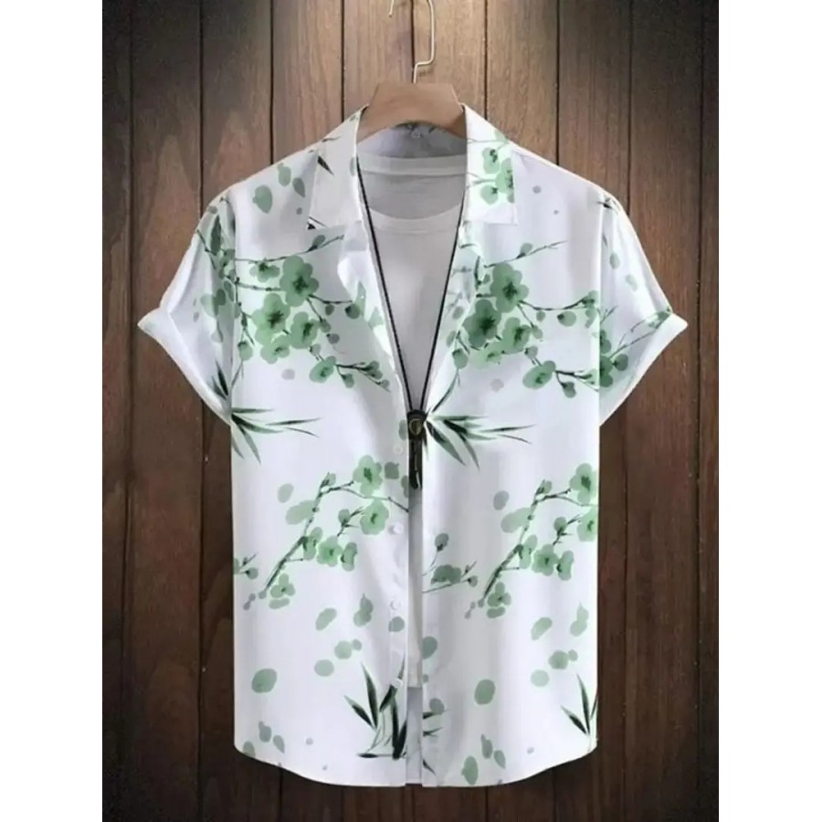 Trendy Cotton Blend Printed Casual Shirts For Men