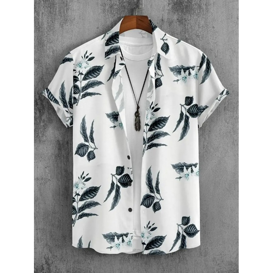 Trendy Cotton Blend Printed Casual Shirts For Men