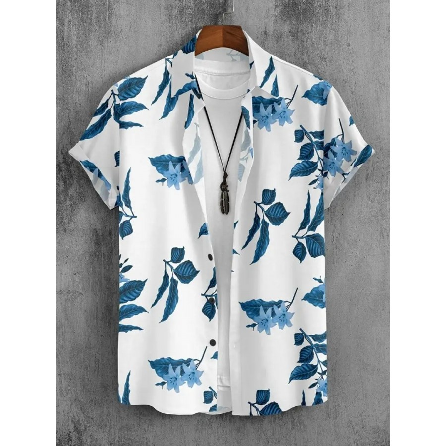 Trendy Cotton Blend Printed Casual Shirts For Men