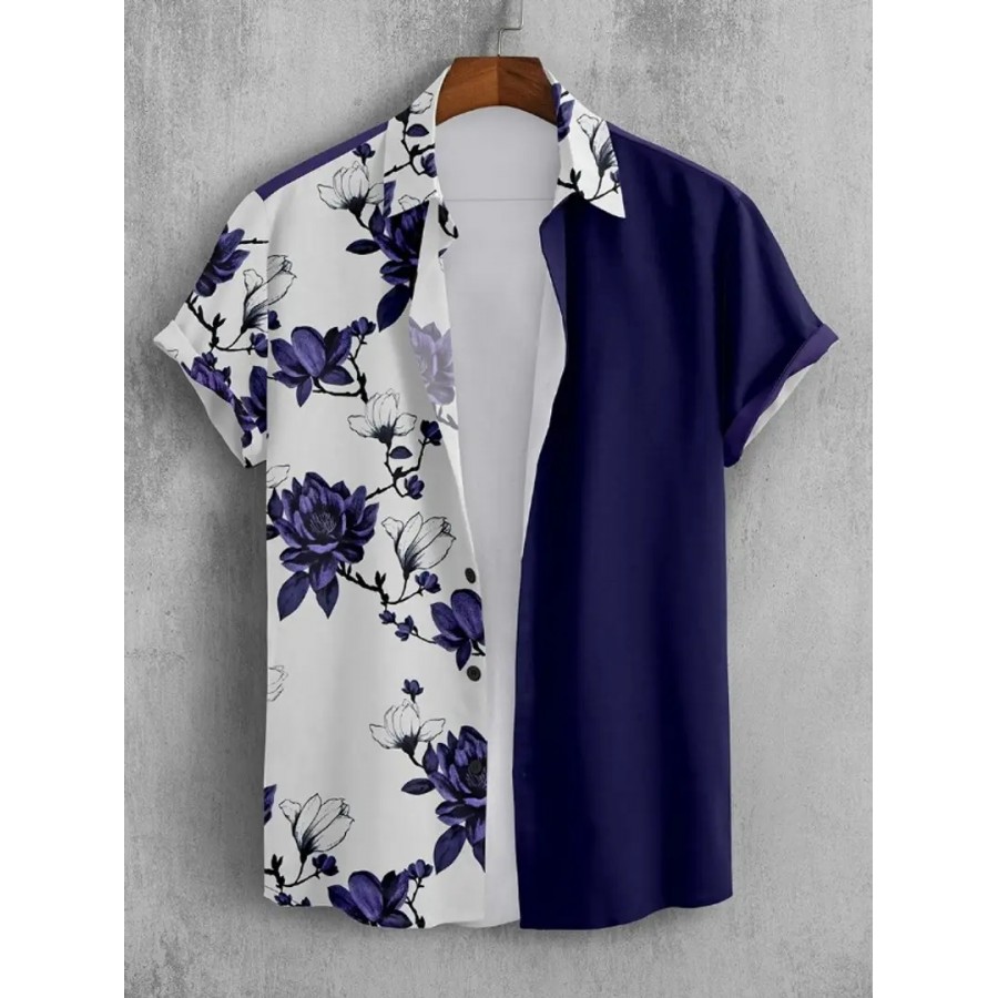 Trendy Cotton Blend Printed Casual Shirts For Men