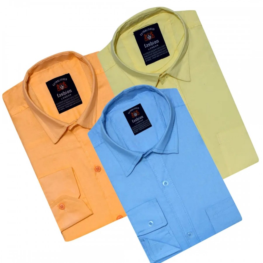 Trendy Cotton Casual Shirts For Men Pack of 3