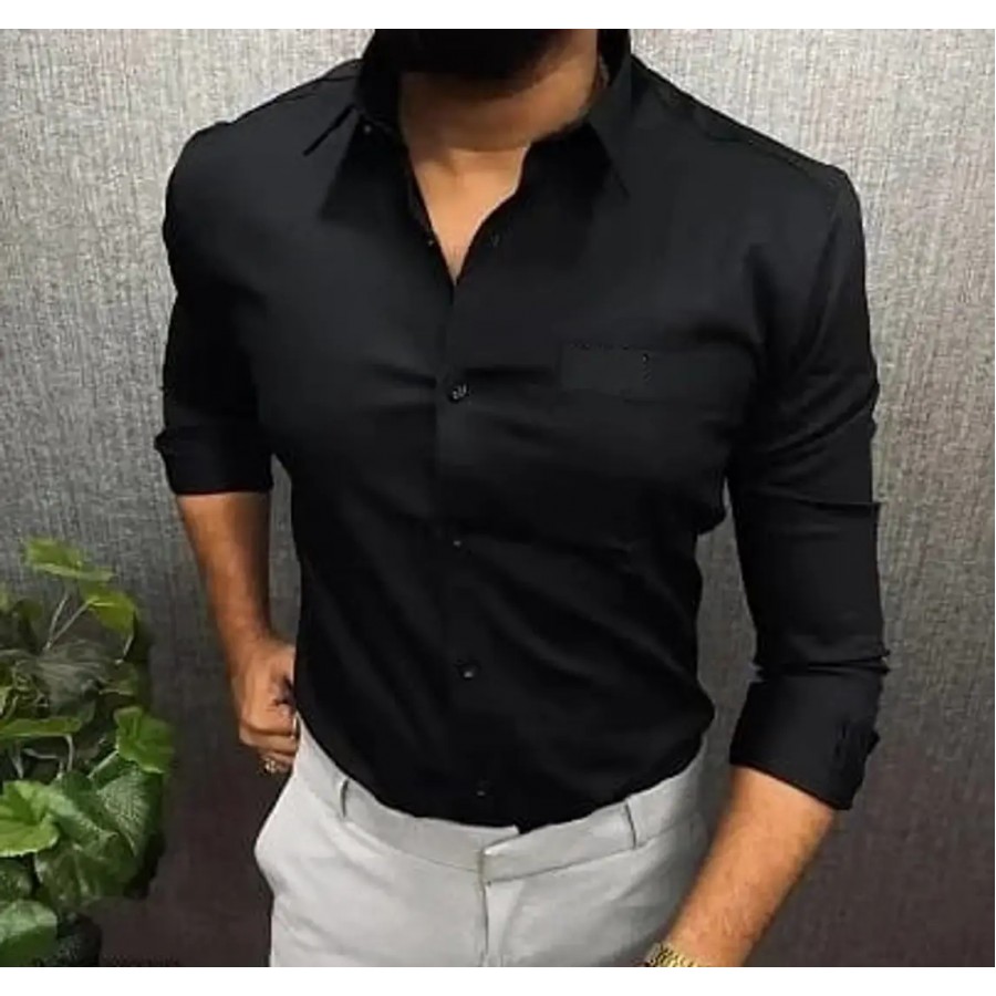 Trendy Stylish Cotton Long Sleeves Casual Shirt for Men