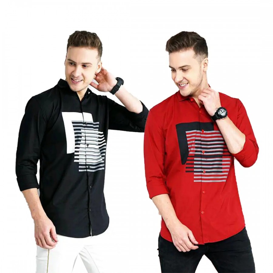 Trendy Wear Beach Style Shirts for Men Combo of 2