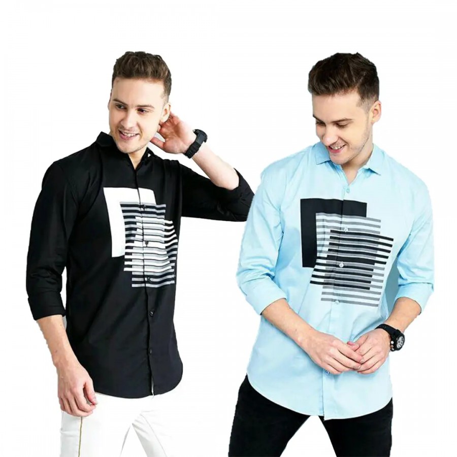 Trendy Wear Beach Style Shirts for Men Combo of 2