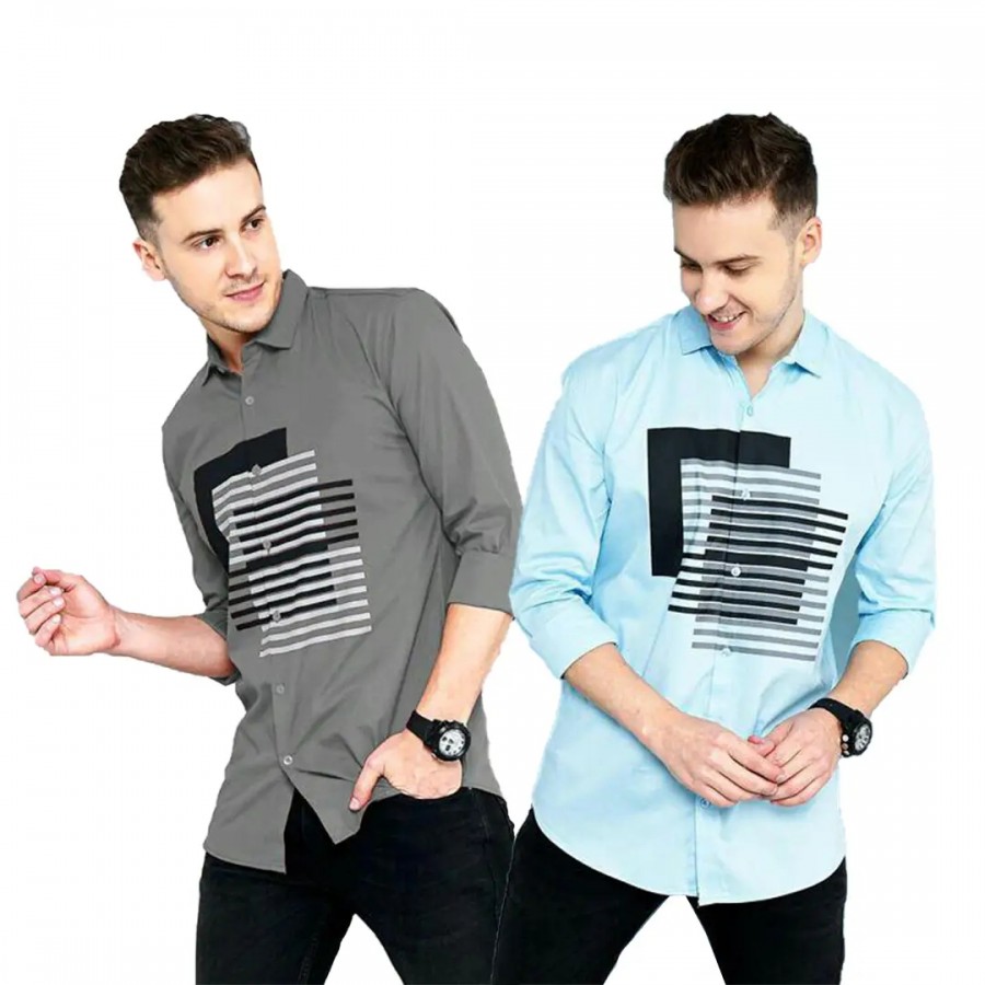 Trendy Wear Beach Style Shirts for Men Combo of 2