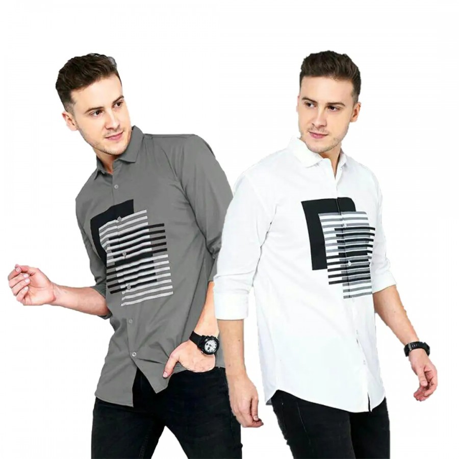 Trendy Wear Beach Style Shirts for Men Combo of 2