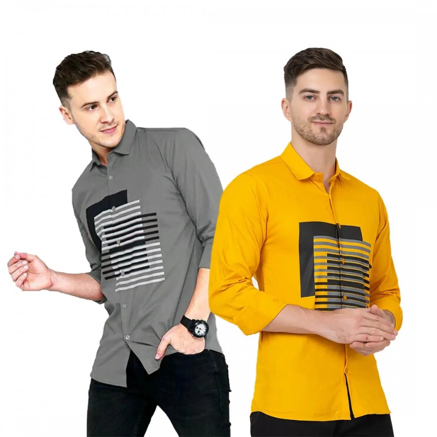 Trendy Wear Beach Style Shirts for Men Combo of 2