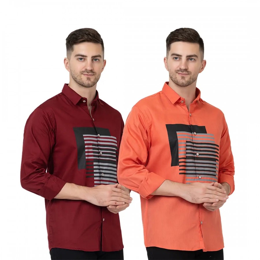 Trendy Wear Beach Style Shirts for Men Combo of 2