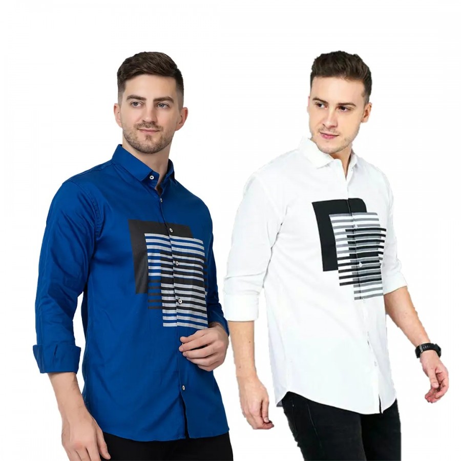 Trendy Wear Beach Style Shirts for Men Combo of 2