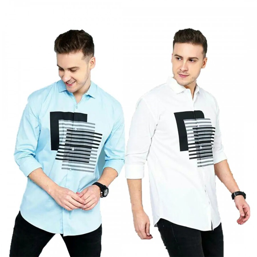 Trendy Wear Beach Style Shirts for Men Combo of 2