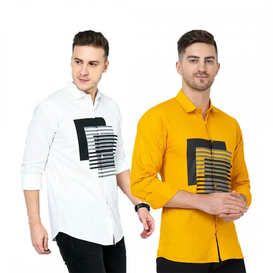 Trendy Wear Beach Style Shirts for Men Combo of 2