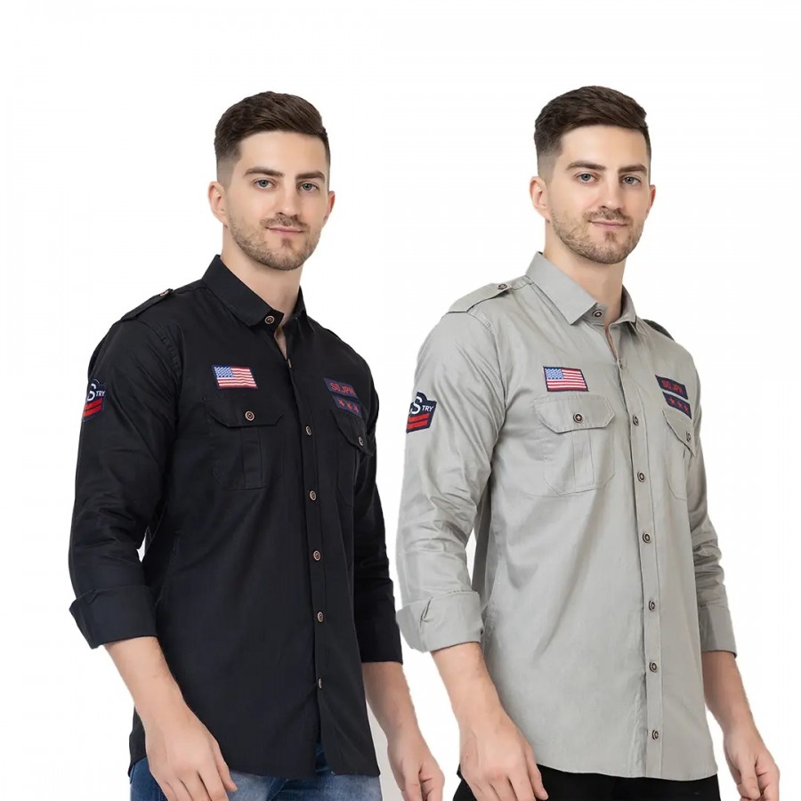 Trendy Wear Beach Style Shirts for Men Combo of 2