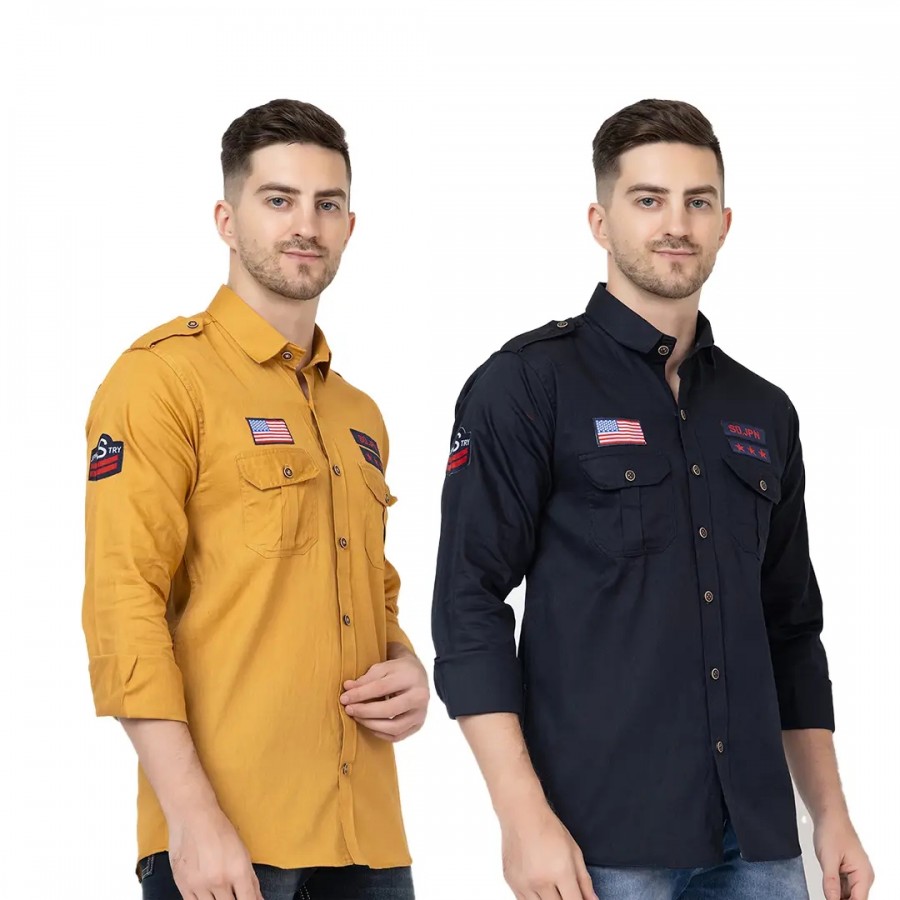 Trendy Wear Beach Style Shirts for Men Combo of 2