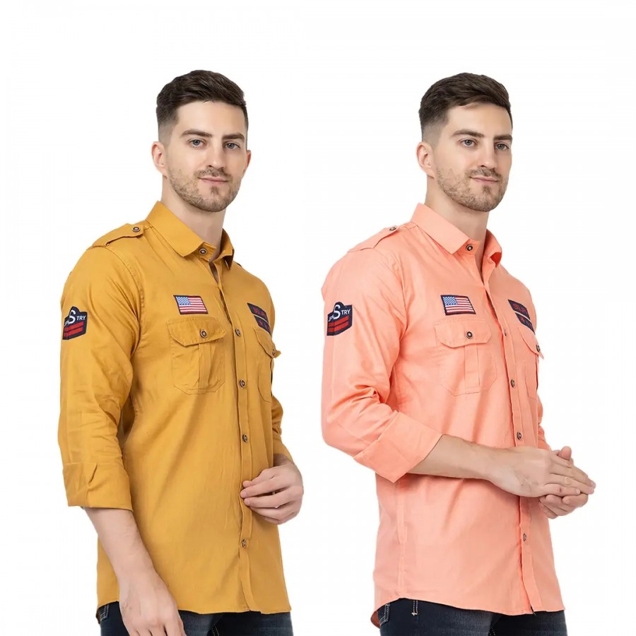 Trendy Wear Beach Style Shirts for Men Combo of 2