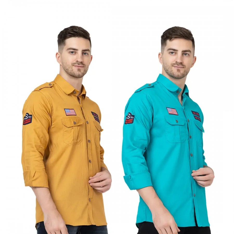 Trendy Wear Beach Style Shirts for Men Combo of 2