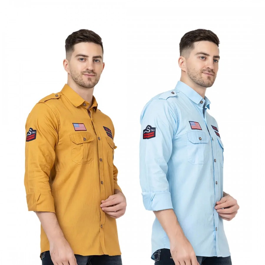 Trendy Wear Beach Style Shirts for Men Combo of 2