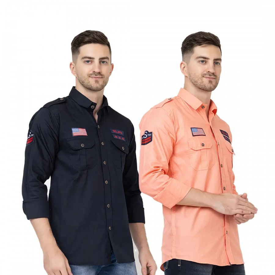 Trendy Wear Beach Style Shirts for Men Combo of 2