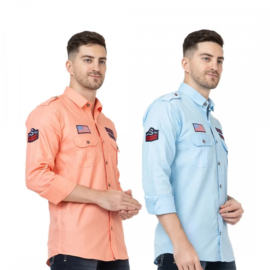 Trendy Wear Beach Style Shirts for Men Combo of 2