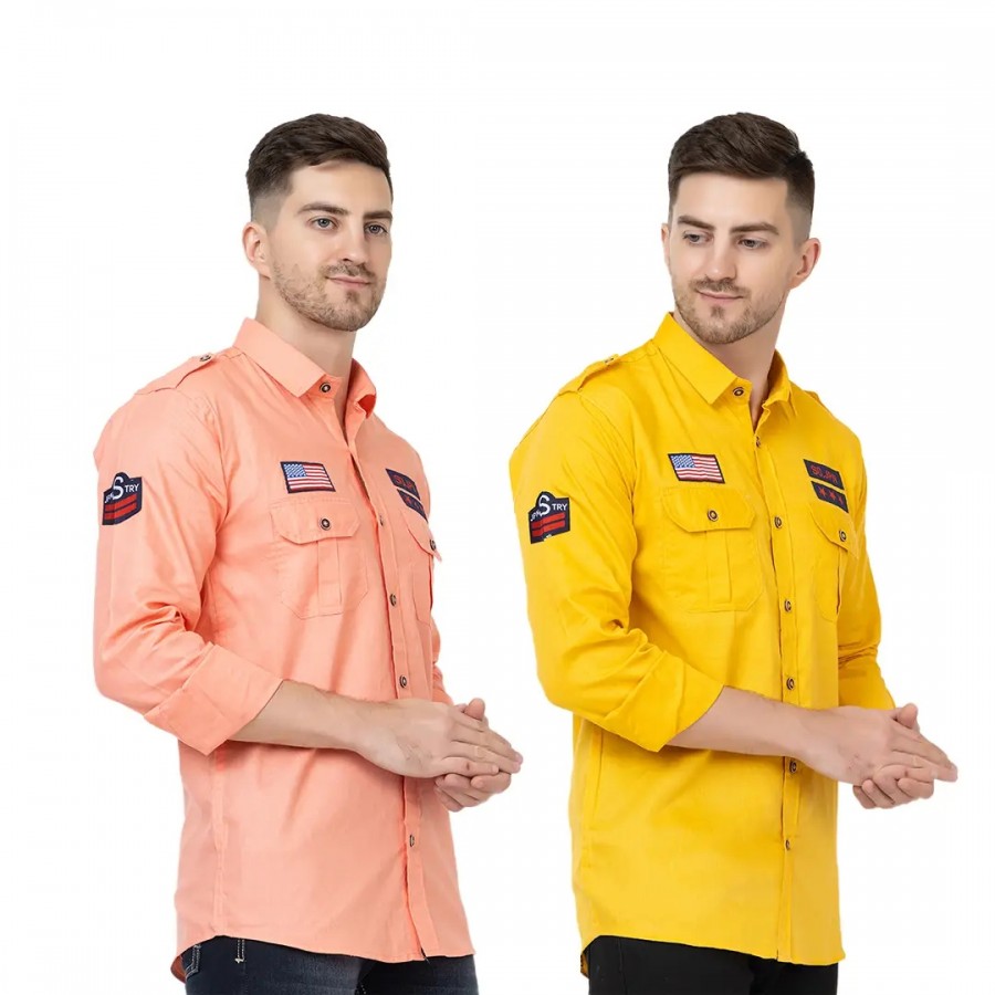 Trendy Wear Beach Style Shirts for Men Combo of 2