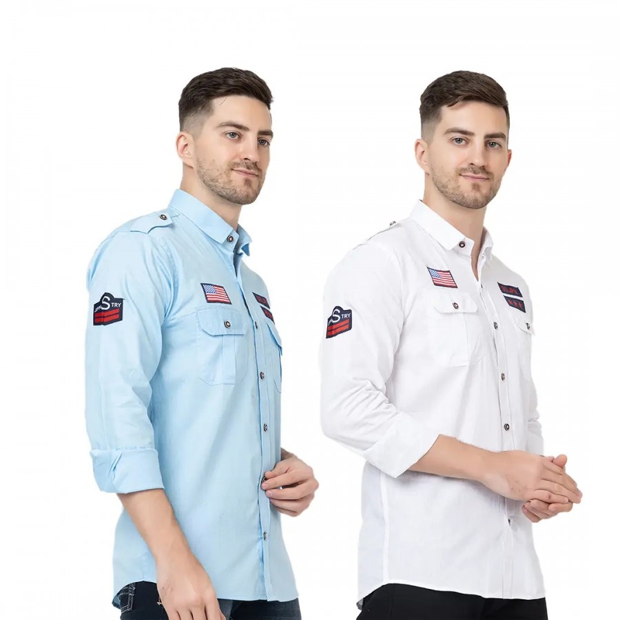 Trendy Wear Beach Style Shirts for Men Combo of 2