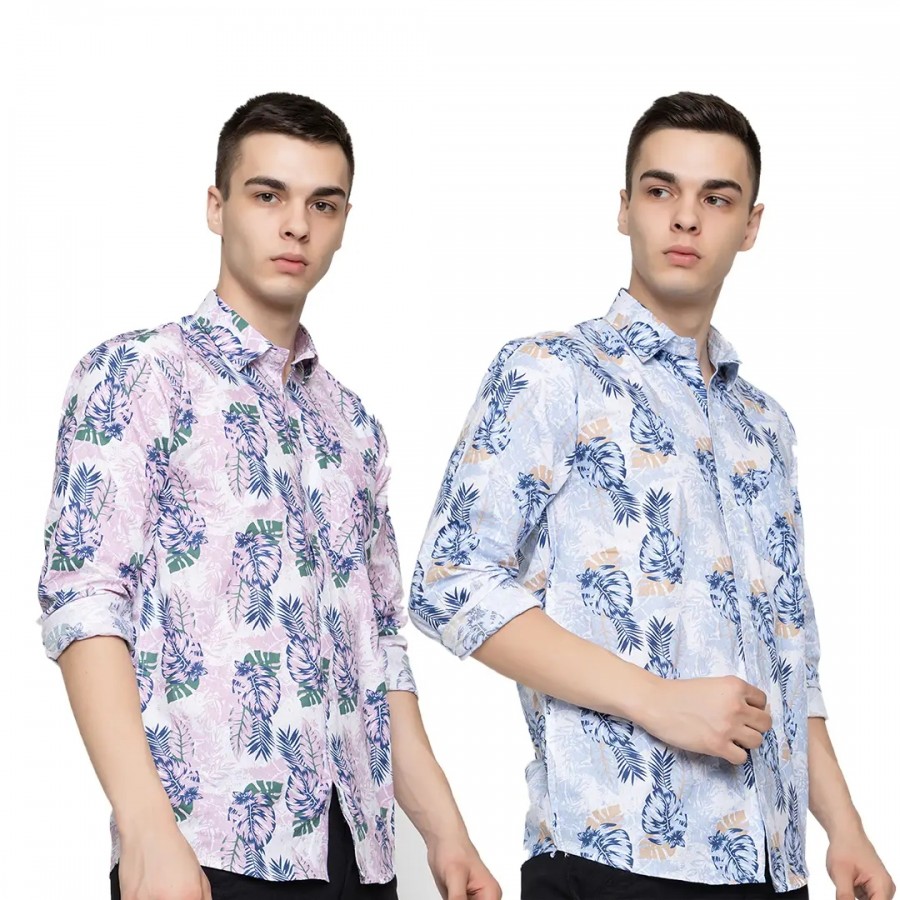 Trendy Wear Beach Style Shirts for Men Combo of 2