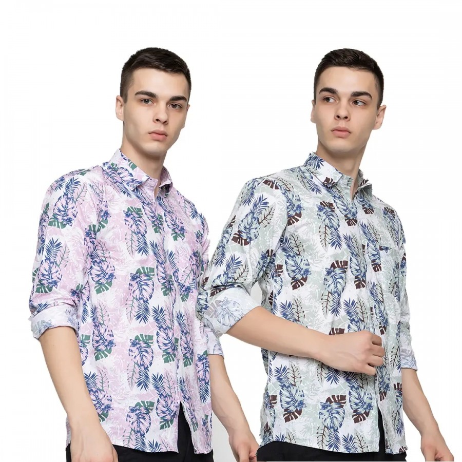 Trendy Wear Beach Style Shirts for Men Combo of 2