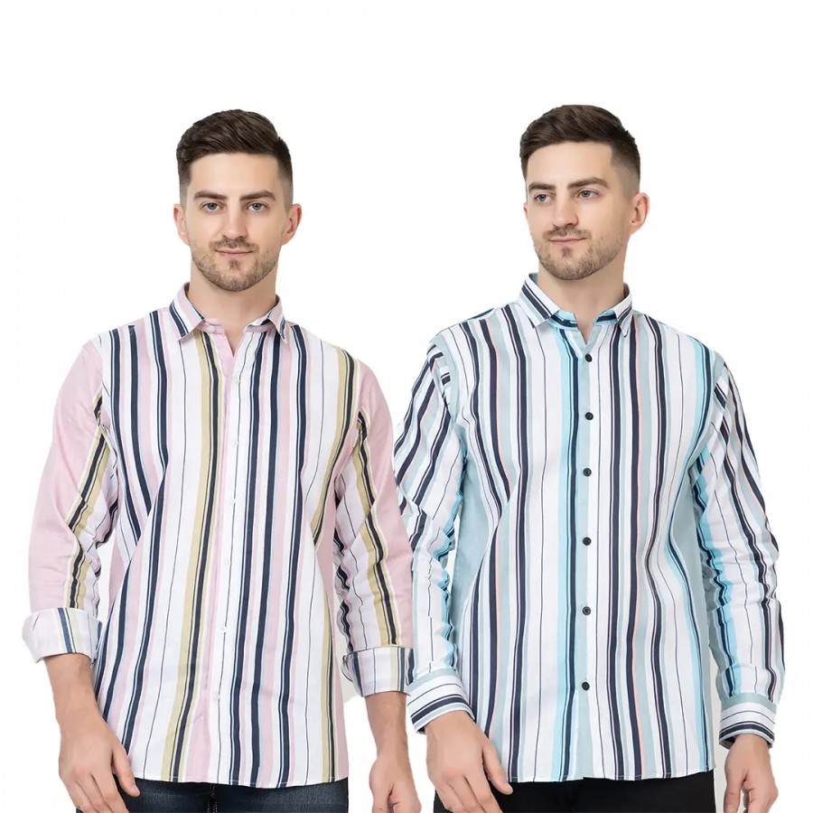 Trendy Wear Beach Style Shirts for Men Combo of 2