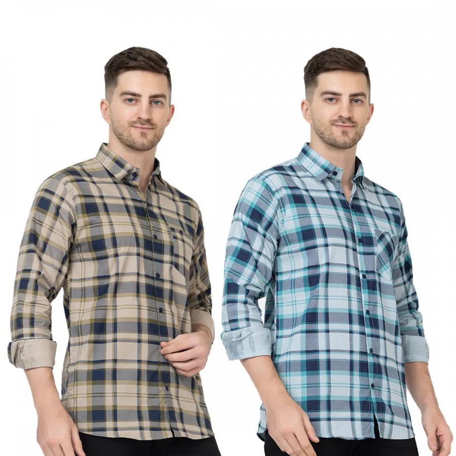 Trendy Wear Beach Style Shirts for Men Combo of 2