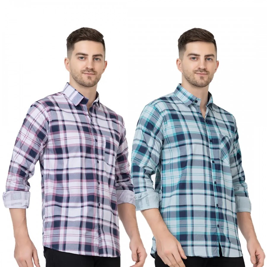 Trendy Wear Beach Style Shirts for Men Combo of 2