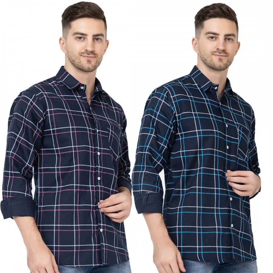 Trendy Wear Beach Style Shirts for Men Combo of 2