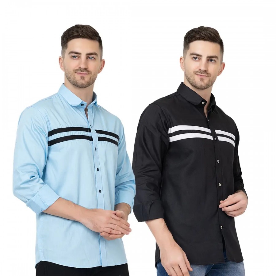 Trendy Wear Beach Style Shirts for Men Combo of 2