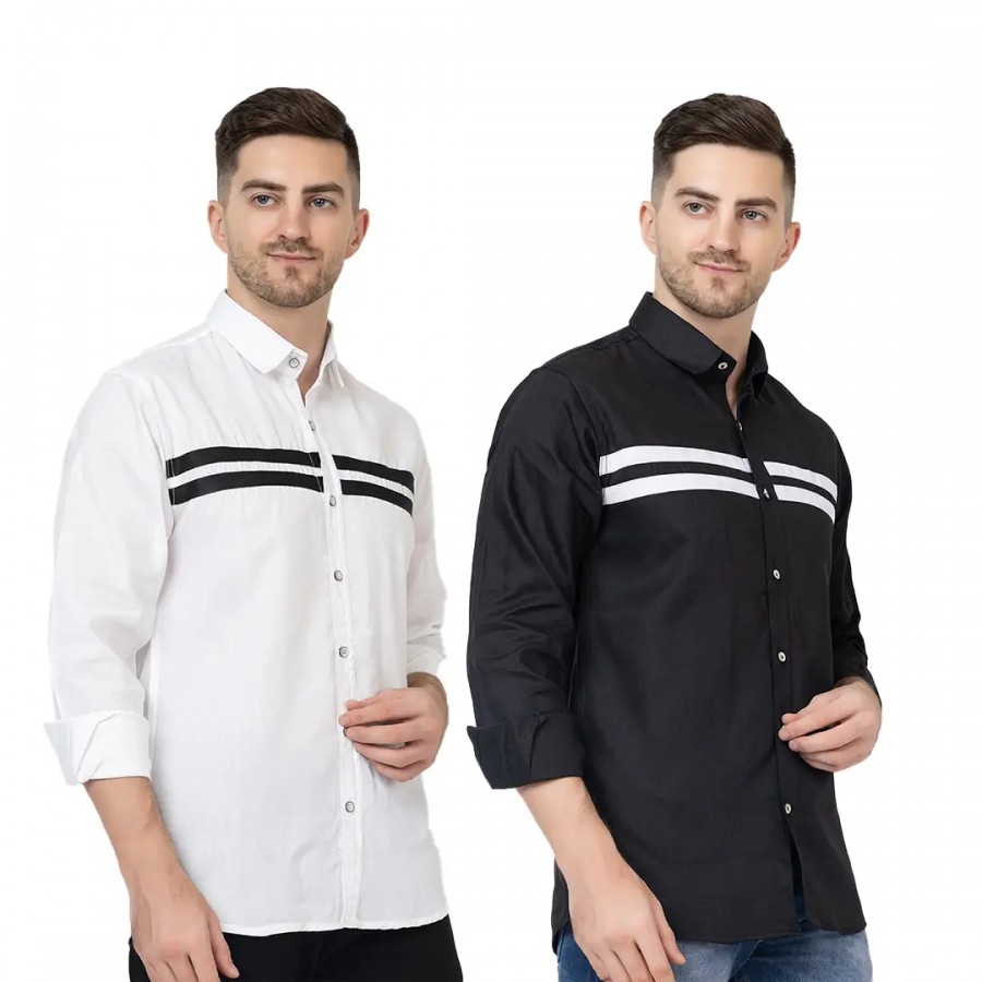 Trendy Wear Beach Style Shirts for Men Combo of 2