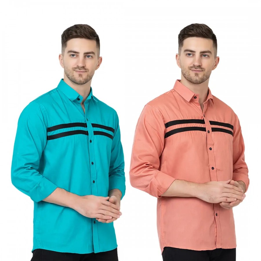 Trendy Wear Beach Style Shirts for Men Combo of 2