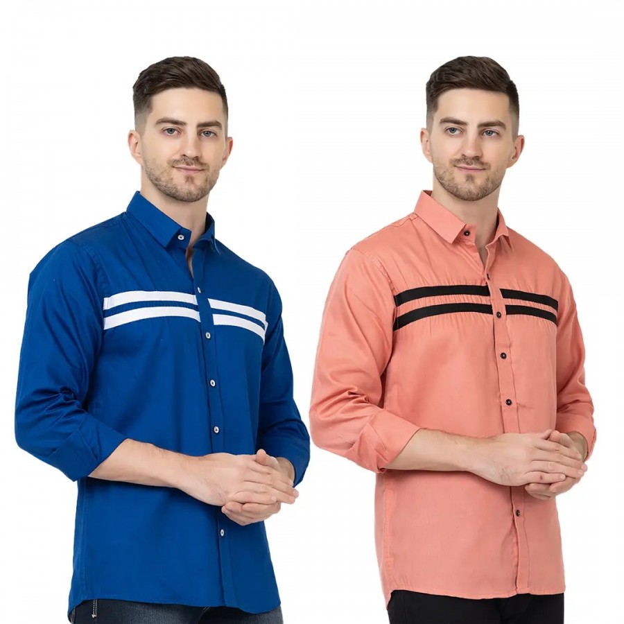 Trendy Wear Beach Style Shirts for Men Combo of 2