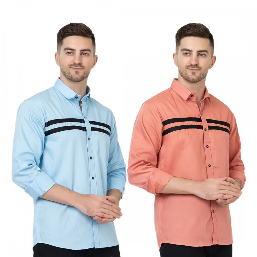 Trendy Wear Beach Style Shirts for Men Combo of 2