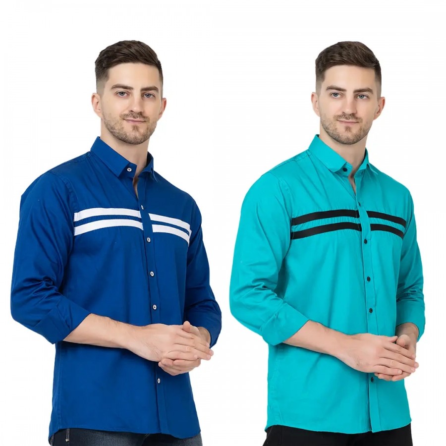 Trendy Wear Beach Style Shirts for Men Combo of 2