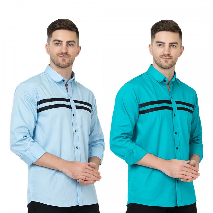 Trendy Wear Beach Style Shirts for Men Combo of 2