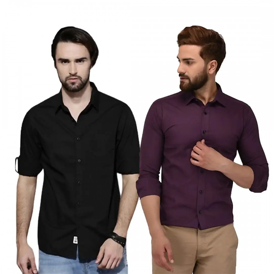 Trendy Wear Beach Style Shirts for Men Combo of 2