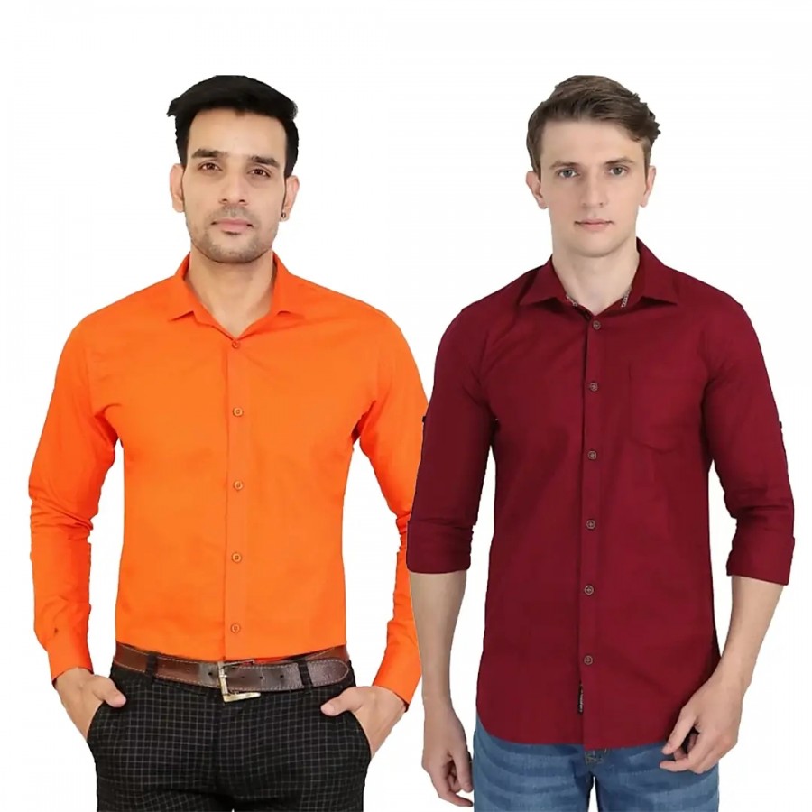 Trendy Wear Beach Style Shirts for Men Combo of 2