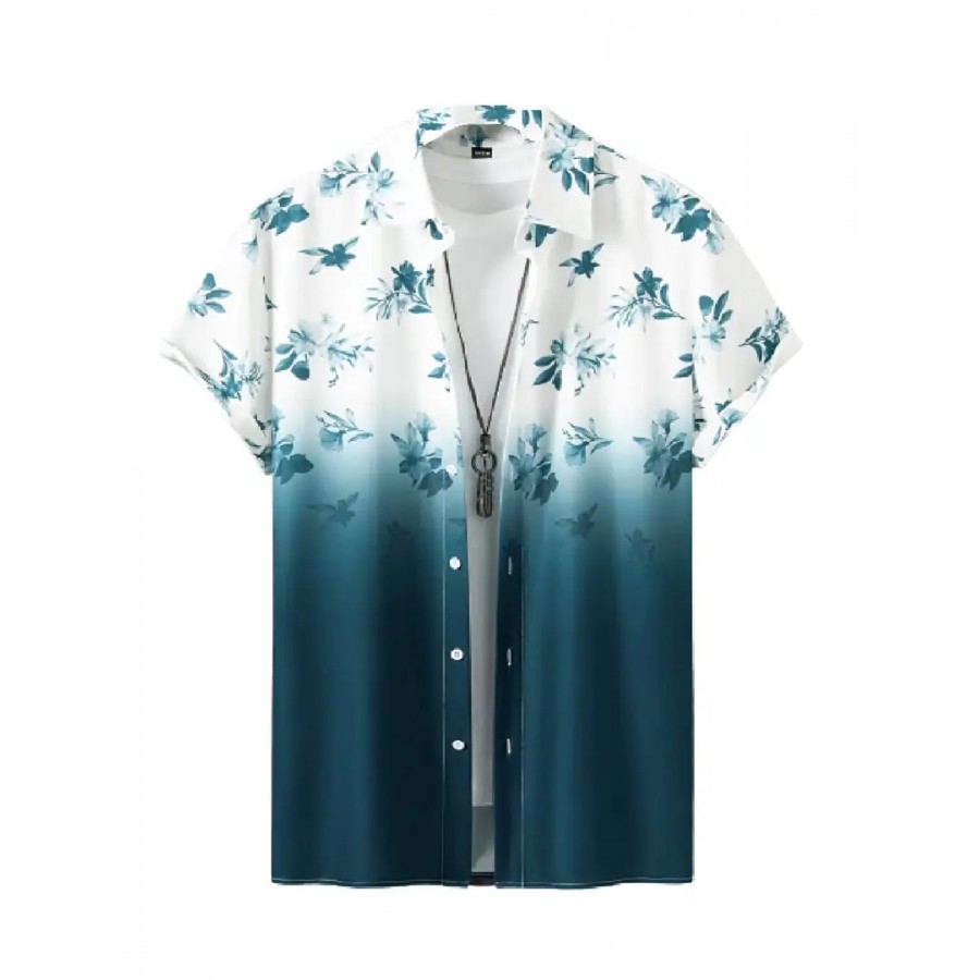 Uiriuy Funky Printed Shirt for Men (X-Large, Sky Flower)