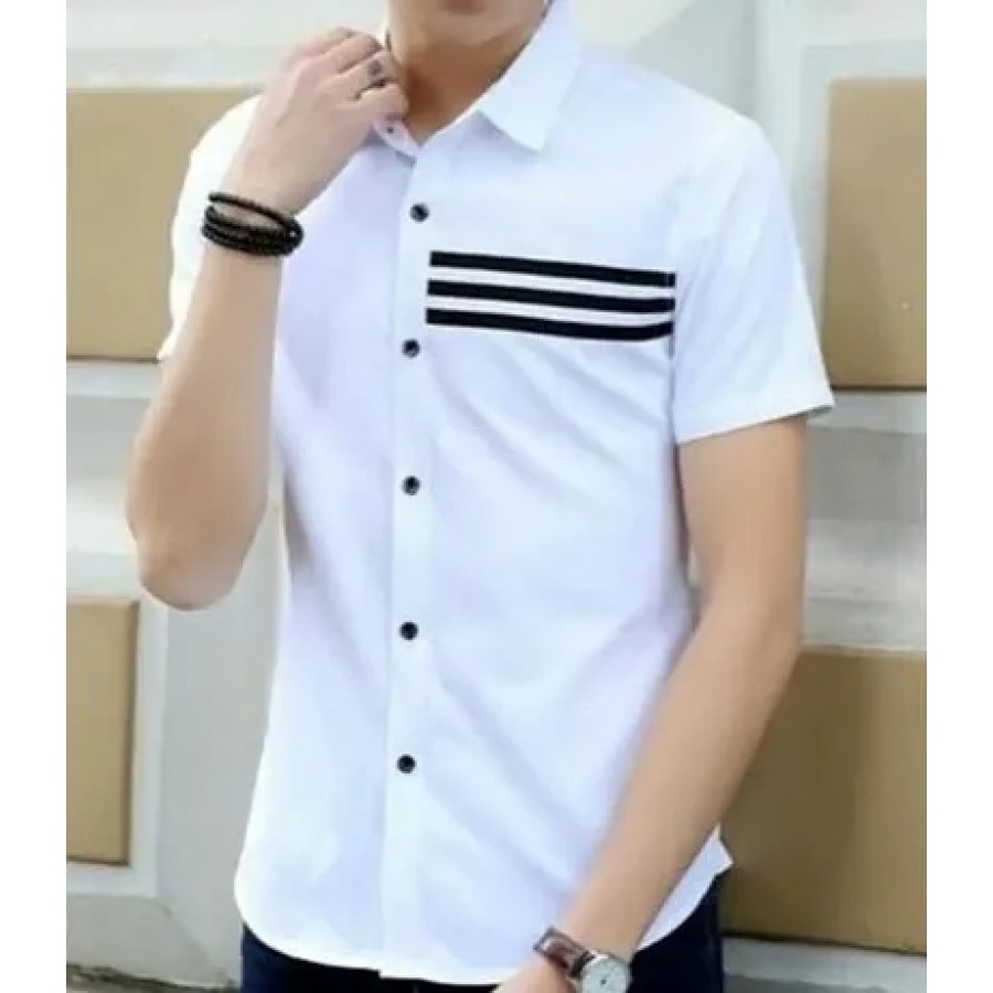 White Casual 3 Man Shirt