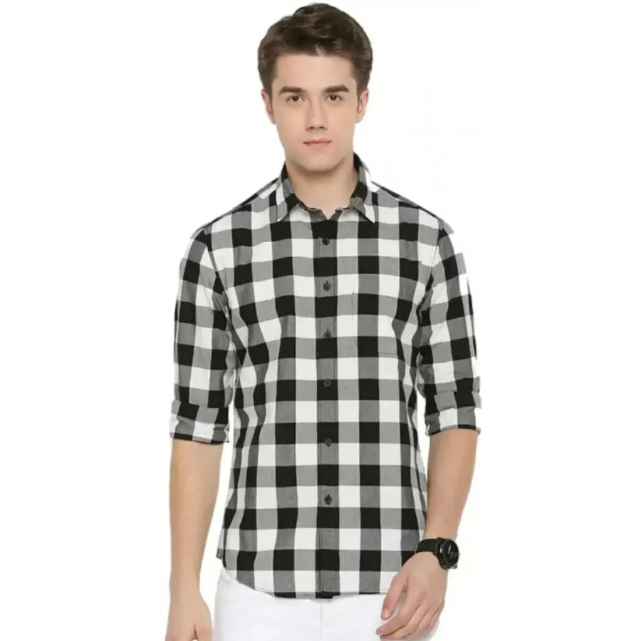 White Check Full Sleeve Shirt