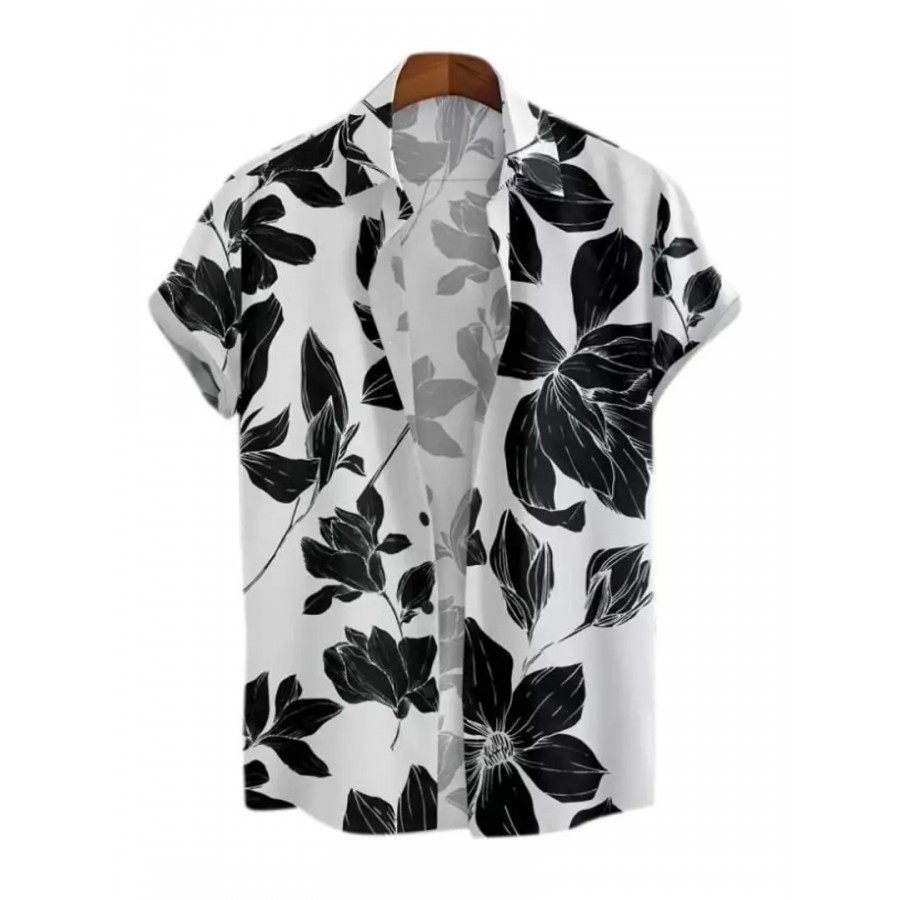 men half sleeve floralprint shirt