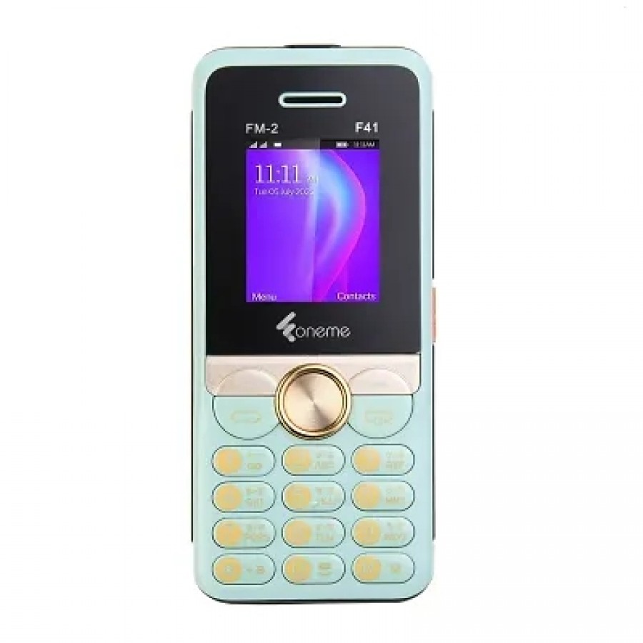 ONEME F41 (Light Blue) Phone with 1.8 INCH Display,1100 MAH Battery,Contains Many Indian Language,Basic Keypad Phone