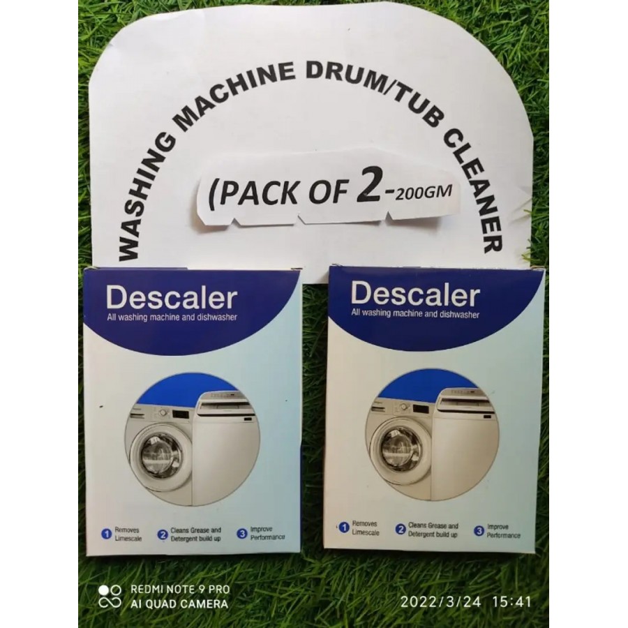 Washing machine descale powder