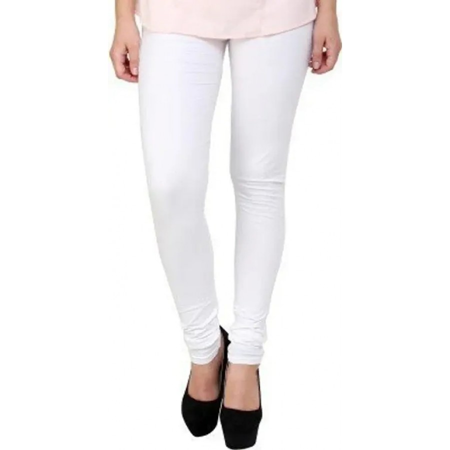 Elegant Cotton Solid Leggings