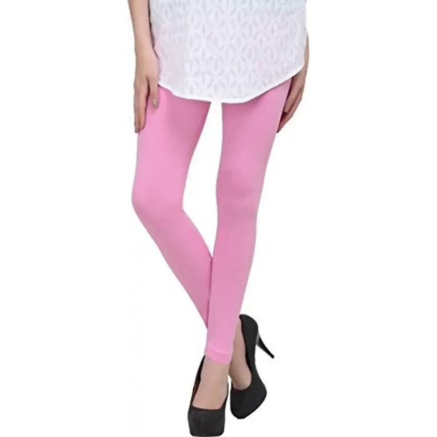 Elegant Cotton Solid Leggings