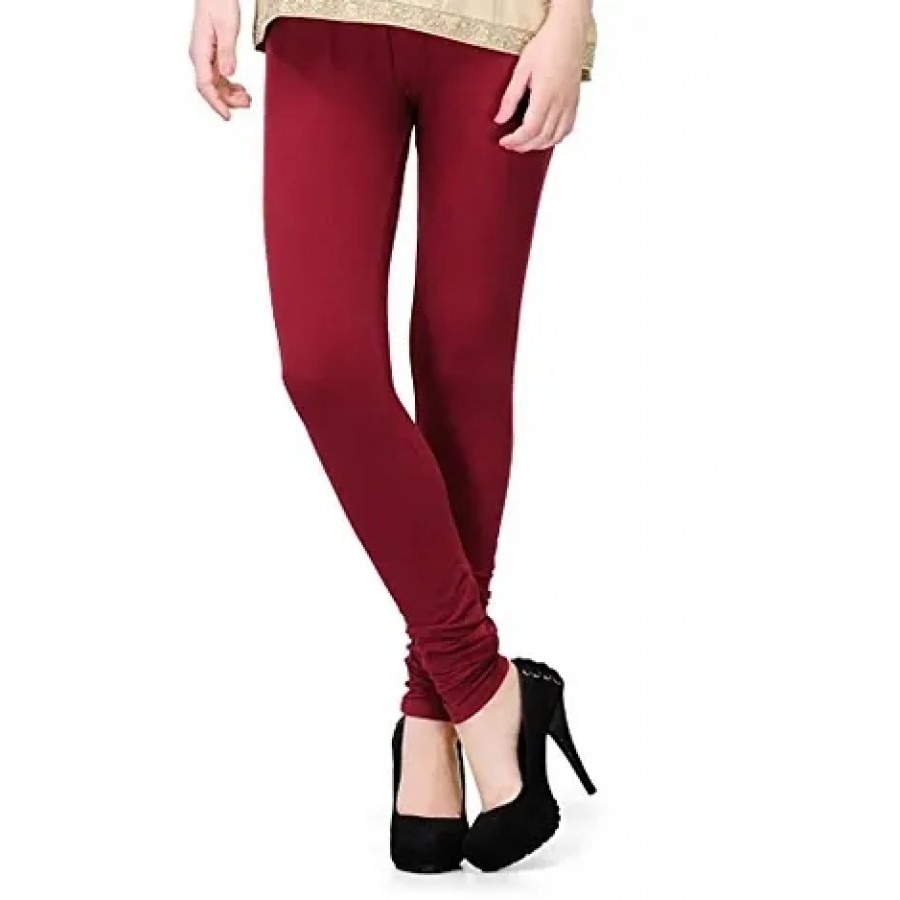 Elegant Cotton Solid Leggings