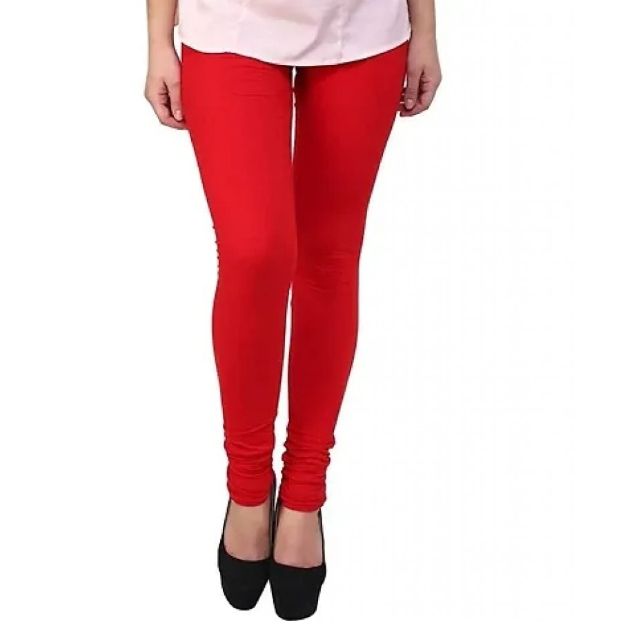 Elegant Cotton Solid Leggings